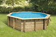 UBBINK PIS - Piscine en bois Océa - Liner gris - Diam.4.30xH.1.20m - vignette