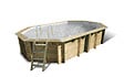 UBBINK PIS - Piscine enterrable bois Océa - Gris - L.610xH.130xP.400cm - vignette