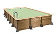 UBBINK PIS - Piscine en bois Linéa - Beige - L.800xH.140xP.500cm - vignette