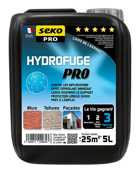 SEKO - Hydrofuge 5L - Professionnel - Surfaces extérieures - large