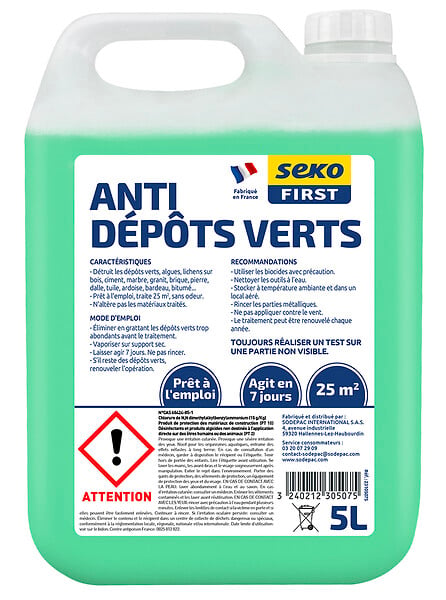SEKOFIRST - Anti-dépôts verts prêt à l'emploi - 5L - large