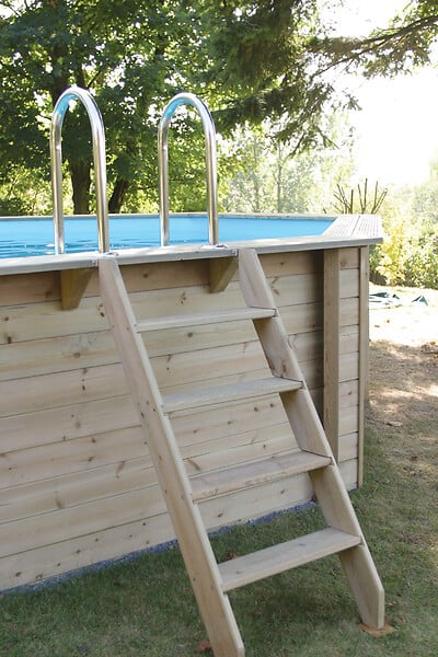 UBBINK PIS - Piscine en bois Azura - Beige - L.505xH.126xP.350cm - large