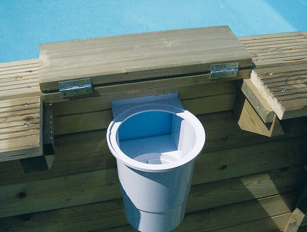 UBBINK PIS - Piscine octogonale en bois Océa - Bleu - L.400xl.610xH.130cm - large