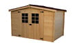 HABRITA - Abri de jardin bois 20mm - L.315xH.197xP.304cm - vignette