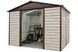 YARDMASTER - Abri de jardin en métal 106TBSL - Beige et marron - L.303xH.224xP.197cm - vignette