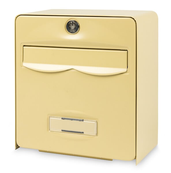 BURG WACHTER - Mini boîte aux lettres à barillet PTT beige foncé - large