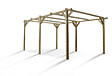 CERLAND - Carport - Toit plat sans couverture - Pin - 15.41m2 - vignette