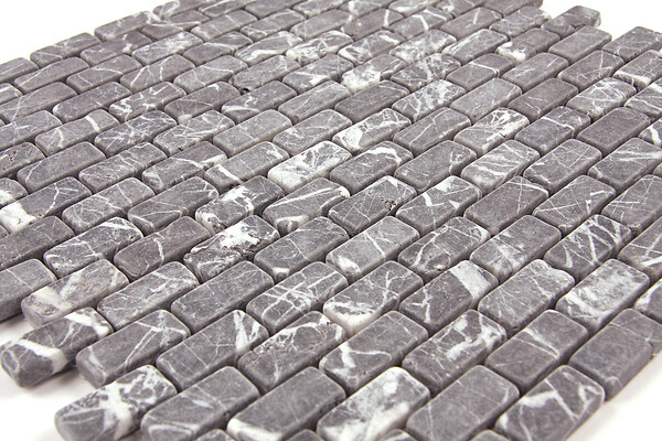 MAT INTER - Mosaïque en marbre Marquina noir vieilli - 300x300x7mm - large