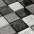 MAT INTER - Mosaïque verre 300x300 carreaux 50x50x8 - Gris noir - vignette