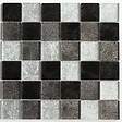 MAT INTER - Mosaïque verre 300x300 carreaux 50x50x8 - Gris noir - vignette