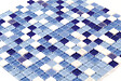 MAT INTER - Mosaïque verre/marbre - Dégradé bleu/blanc - 300x300mm - vignette