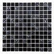 MAT INTER - Feuille de mosaïque noire lisse/boss - 300x300mm - vignette