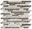 MAT INTER - Mosaïque verre-miroir barrettes gris tissu - 300x300mm - vignette