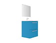 VIF - Meuble de salle de bain 2 tiroirs - Bleu lagon - L60xP45cm - vignette