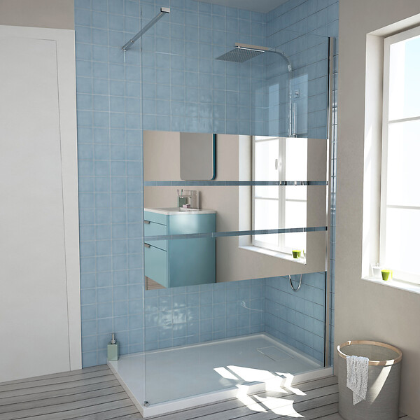 Paroi douche Miroir - 120X190cm ep 8mm - large