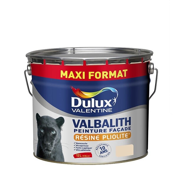 DULUX VALENTINE - Peinture façade monocouche Valbalith -  Ton pierre - Mat - 12L - large