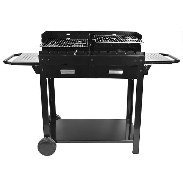 Barbecue charbon bois grilles 134x49.5x93.5cm - large