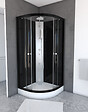 AURLANE - Cabine de douche 1/4 cercle Nébula - Noir - 85x85x225cm - vignette