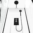 AURLANE - Cabine de douche City - Noir mat - L.90xl.90xH.230cm - vignette