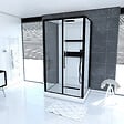 AURLANE - Cabine de douche rectangulaire Phantom - Noir mat - 115x90cm - vignette