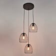 COREP - Suspension métal Spiral 3 lumières Noir mat E27 - vignette