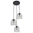 COREP - Suspension métal Spiral 3 lumières Noir mat E27 - vignette