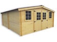 HABRITA - Abri de jardin en bois Baron - L.400xP.500xH.207cm - vignette