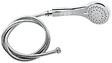 ROUSSEAU - Pommeau de douche Combiflex Stop'O Plus - Chrome - 3 jets - vignette