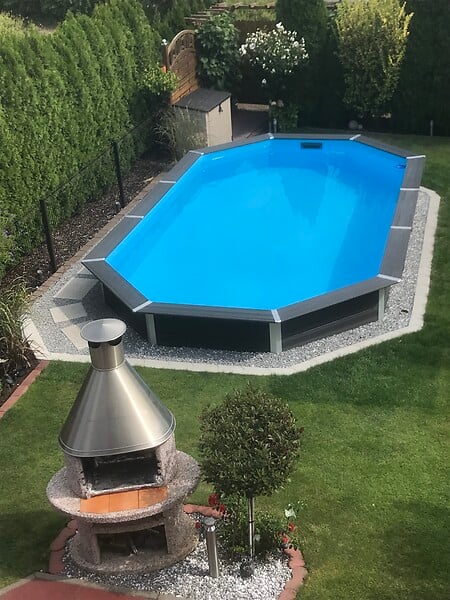 GRE - Piscine ovale composite Avantgarde - L.804xl.386xH.124cm - large