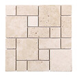 MAT INTER - Mosaïque 30x30 SAULE en travertin clair vieilli - vignette