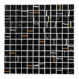 MAT INTER - Mosaïque en marbre EVANS - Noir et or - L.29,7xl.29,7cm - vignette