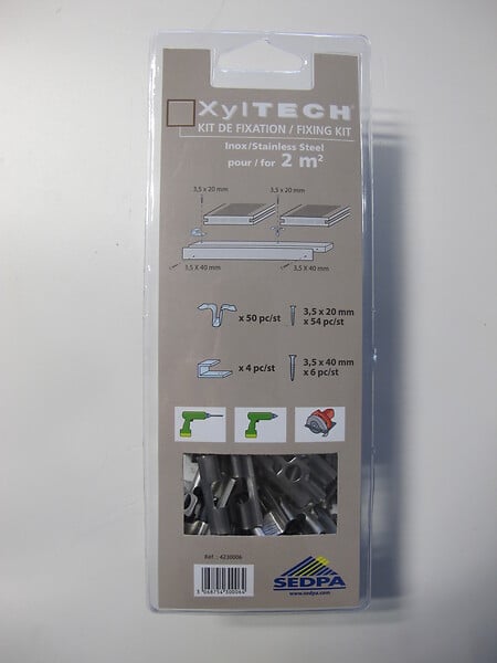 SEDPA - Kit de fixation pour terrasse composite XYLTECH - 2 m² - large