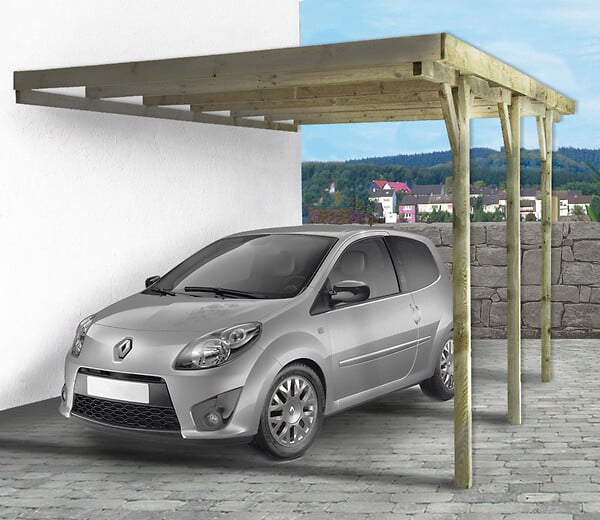 CERLAND - Carport adossé surface 15,77 m² - large