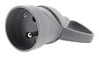 ZENITECH - Fiche électrique femelle 2 pôles + terre 16A - Gris - IP20 - vignette