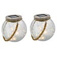 LUMISKY - Lot de 2 boules solaires CRACK BALL CORD H13cm - vignette