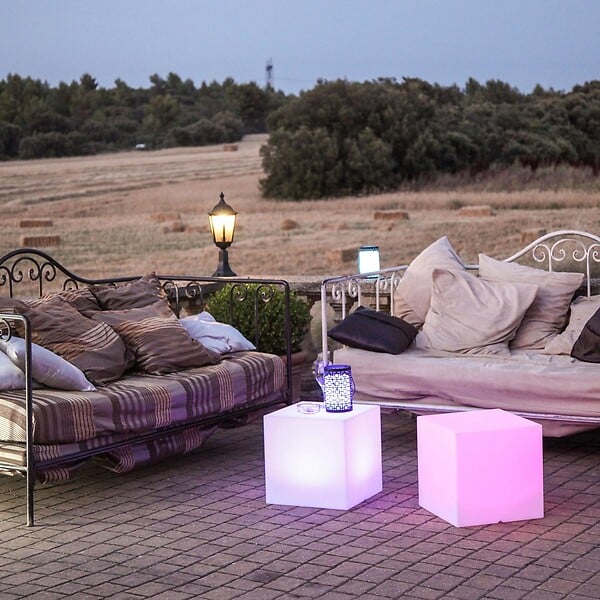 LUMISKY - Cube lumineux sans fil multicolore CARRY H40cm - large