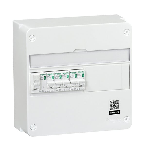 SCHNEIDER ELECTRIC - Tableau électrique équipé 1 rangée 13 modules RESI9 - Blanc - large