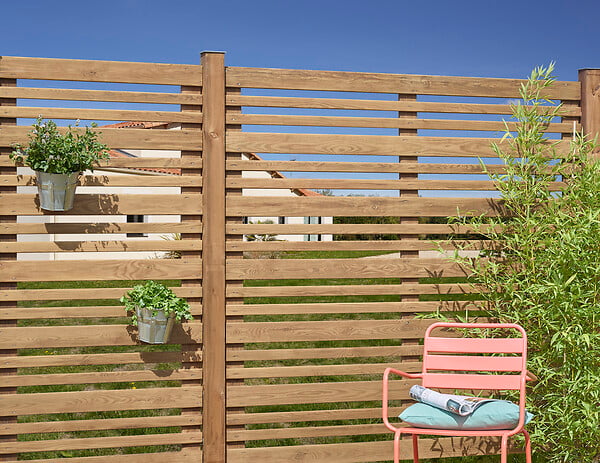 Collections Atlante - Panneau occultant en bois FIORE - Naturel - 90x180cm - large