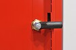 Vestiaire acier Industrie Propre 4 cases gris perle-rouge - vignette