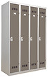 P.HENRY - Vestiaire métallique 4 cases - Acier - Gris perle et taupe - vignette