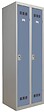 P.HENRY - Vestiaire métallique 2 cases - Gris perle et bleu - L.80cm - vignette