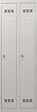 P.HENRY - Vestiaire acier 2 cases Industrie propre gris perle L60cm - vignette