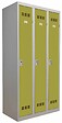 P.HENRY - Vestiaire métallique 3 cases - Gris perle et anis - 120cm - vignette