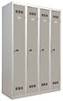 P.HENRY - Vestiaire acier 4 cases industrie propre - Gris perle - vignette