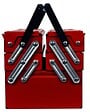 P.HENRY - Boîte à outils dépliante - Acier - 5 compartiments - Rouge - vignette