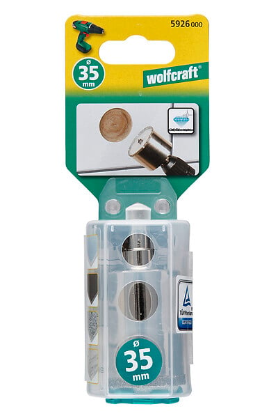 WOLFCRAFT - Trépan diamanté D.35mm - Queue ronde 10mm - 500 tr/min - large
