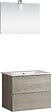 Meuble Sweet vasque suspendu avec miroir - Effet bois - L59x l45xH50cm - vignette