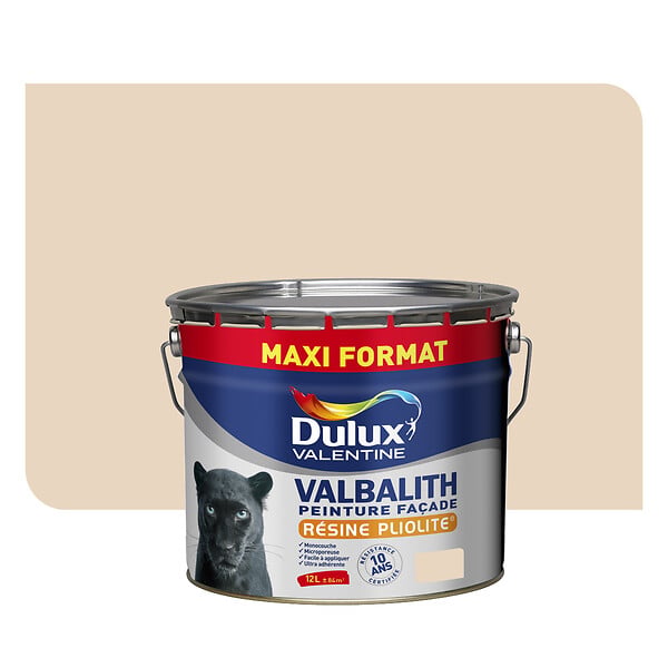 DULUX VALENTINE - Peinture façade monocouche Valbalith -  Ton pierre - Mat - 12L - large