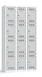 P.HENRY - Vestiaire 3 colonnes 12 cases acier gris perle - vignette