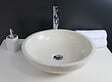 LT AQUA + - Vasque bol à poser en Terrazzo Gela - Crème - Diam.44xH.13cm - vignette